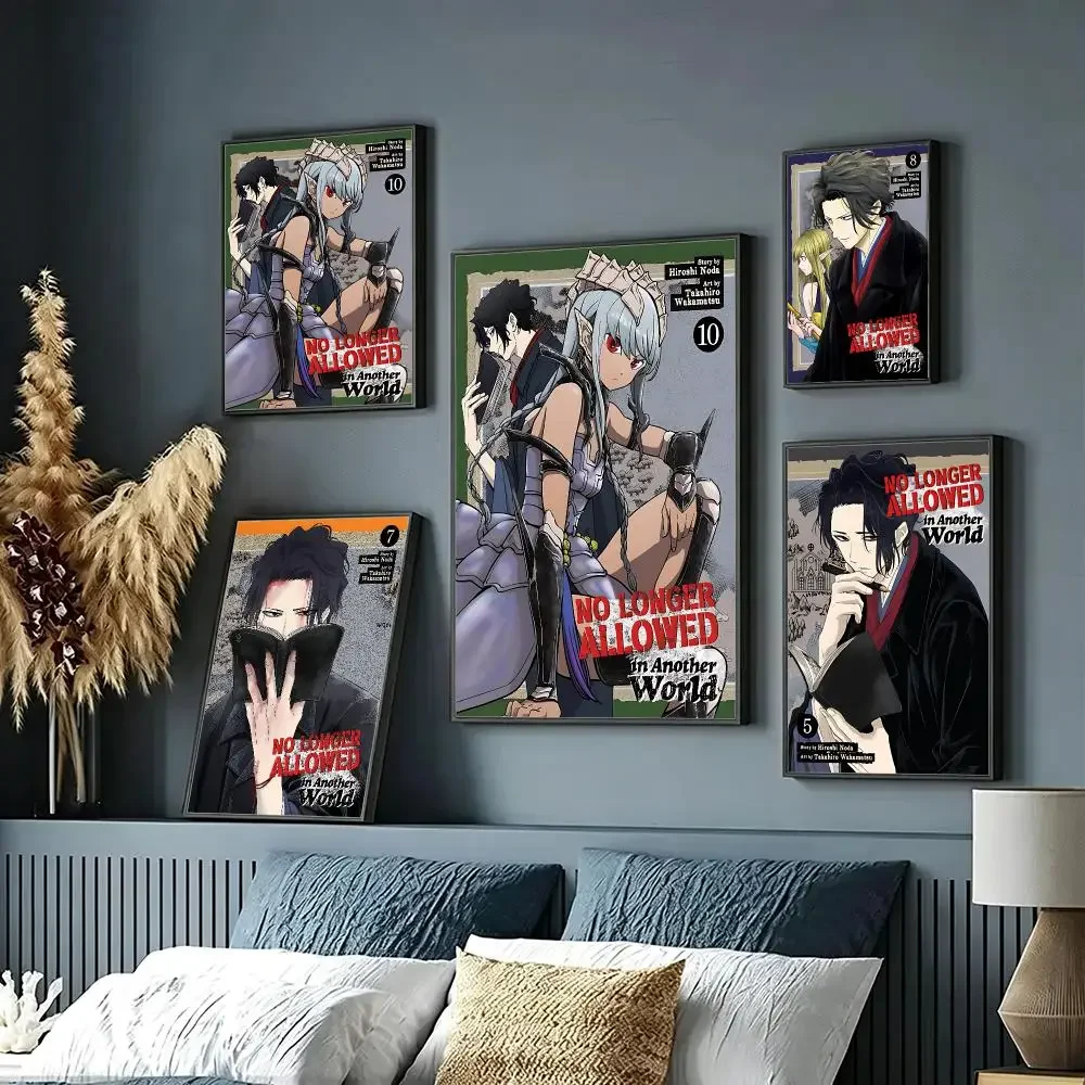 anime No Longer Allowed in Another World Poster Wall s Art Print HD Print Self-Adhesive Waterproof Wall Stickers Room Decoration