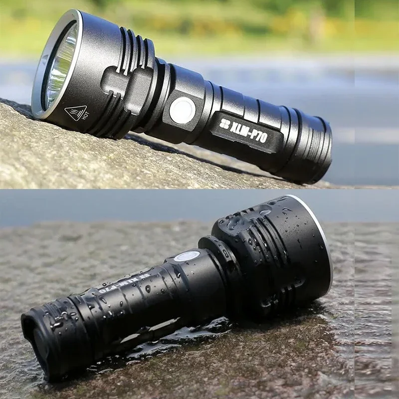 Most Powerful LED Flashlight L2 XHP70 Outdoor LightingTactical Torch USB Rechargeable  Waterproof Lamp Ultra Bright Lantern