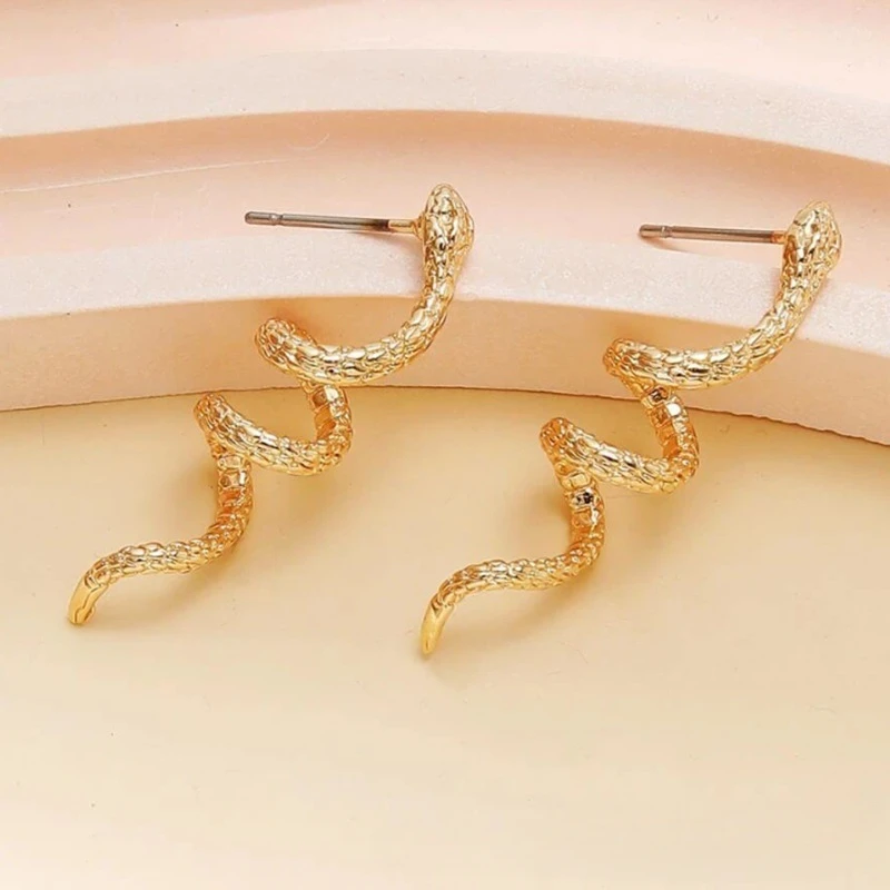 Fashion Punk Gothic Snake Shaped Earrings for Women, Trendy Women\'s Personalized Party Gifts, Gifts for Girlfriends