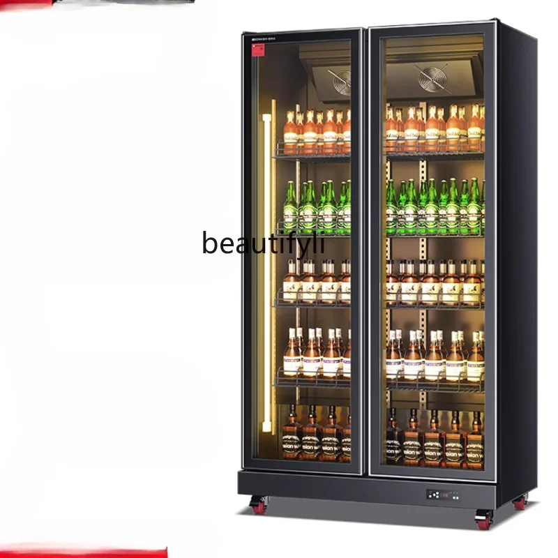 

Commercial Display Air-Cooled Refrigerated Beverage Cabinet Vertical Freezer Supermarket Fruit and Vegetable Preservation