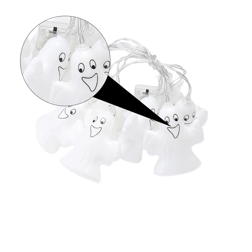 

1pc Halloween Ghost String Lights Led Decoration For Party Festival Garden Outdoor Spooky Night Light Low Power Easy Carry
