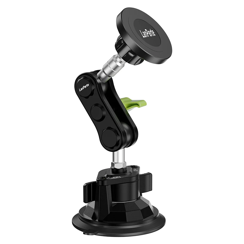 LanParte Magnetic Phone Holder in Car 360 Degree Adjustable Metal Stand Magnet Cellphone Bracket with Dashboard Suction Mount