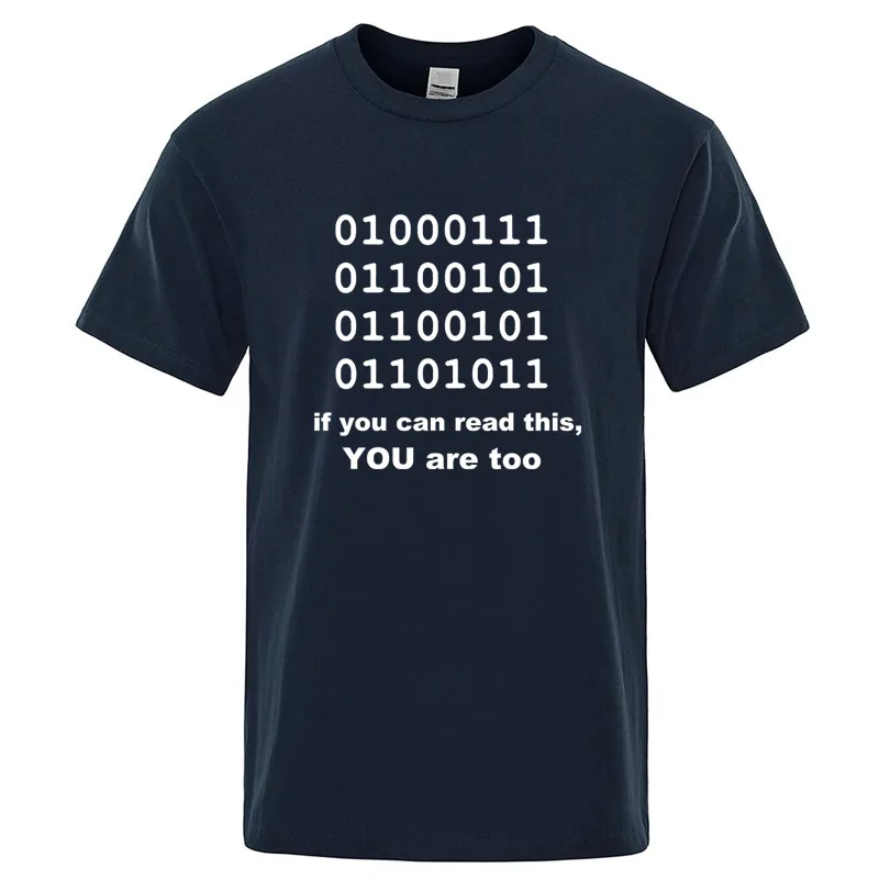 Men's T-shirt High Quality Cotton Blend Funny Programmer Printed T-shirt for Men Cool Men Hip-hop Short Sleeve T-shirt Male Tees