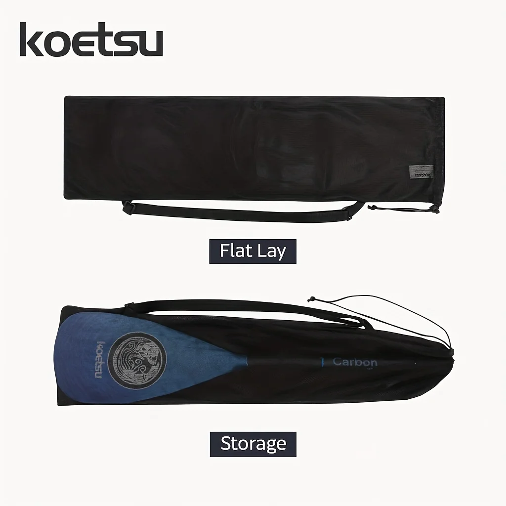 KOETSU Black Mesh Kayak Paddle Bag - Adjustable Shoulder Strap, Fits Single Paddle up to 80 CM (31.5 in)