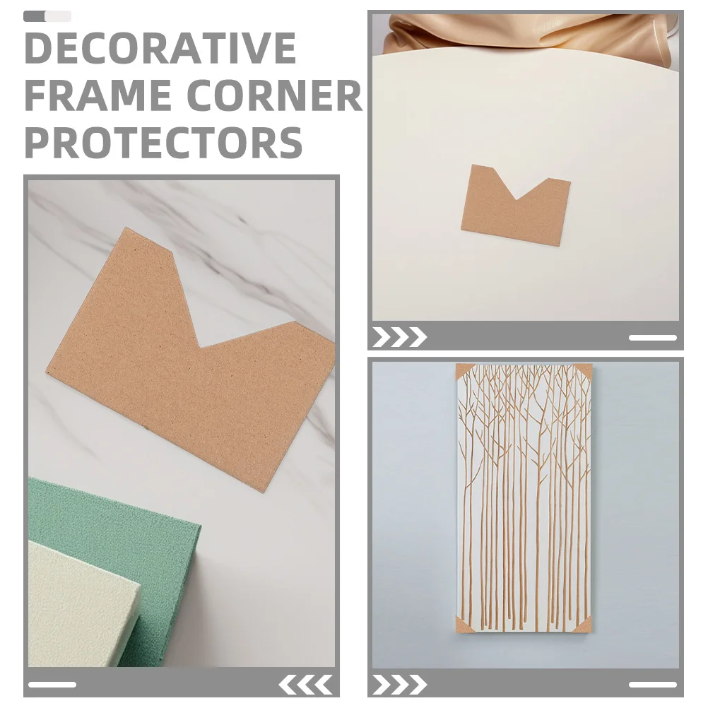 40Pcs Cardboard Corner Protectors Frame Edge Guards for Photo Painting Scrapbook Album Protection during Shipping Moving Storage
