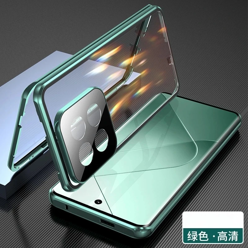 

Полнозащитный чехол с металлическим каркасом 360 для Xiaomi 15T Pro Mi 15 T 5G, двухсторонняя крышка из закаленного стекла с магнитной адсорбцией