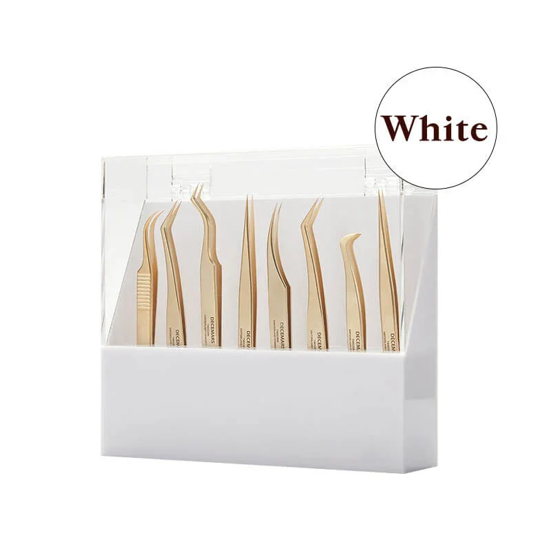 アクリル 8 穴まつげピンセット収納スタンドプロフェッショナルまつげエクステンションディスプレイスタンドピンセットオーガナイザーメイクアップツール