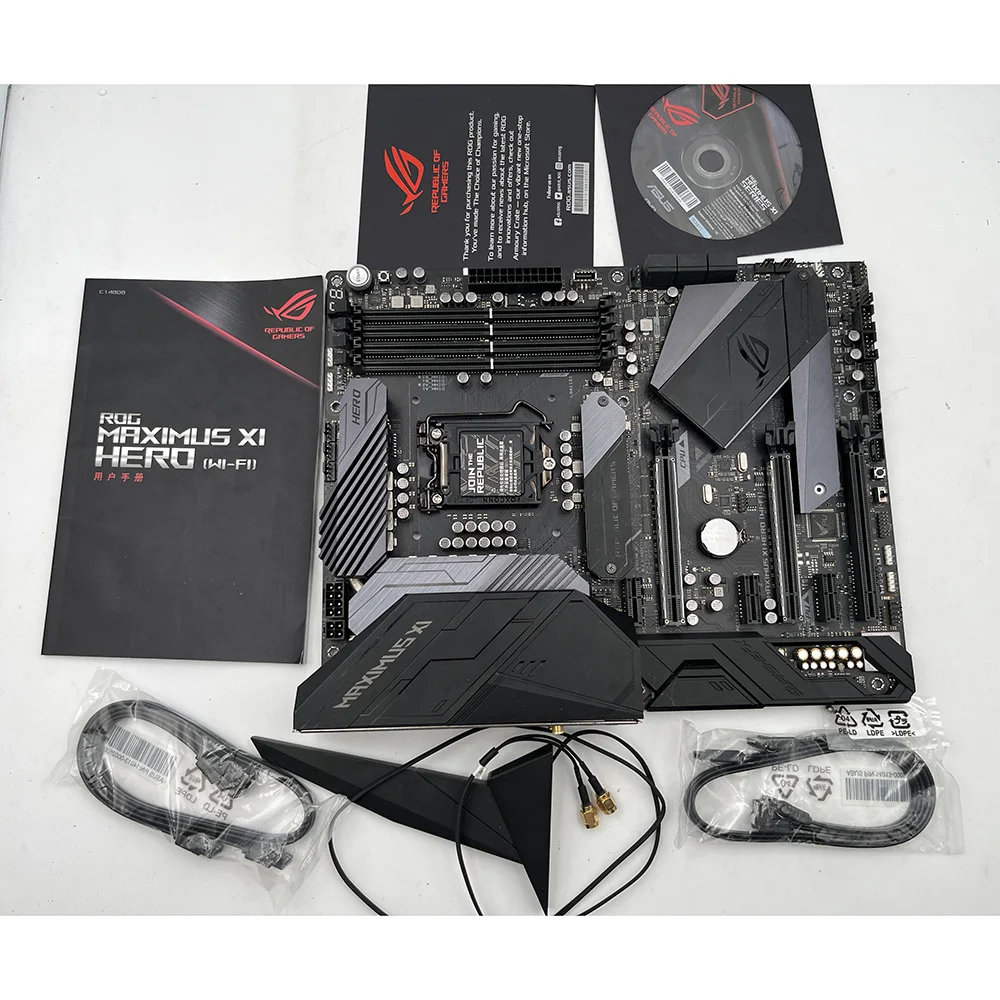 Imagem -04 - Desktop Motherboard para Asus Z390 Lga1151 Ddr4 64gb Atx Pci-e 3.0 Rog Maximus xi Hero Wi-fi