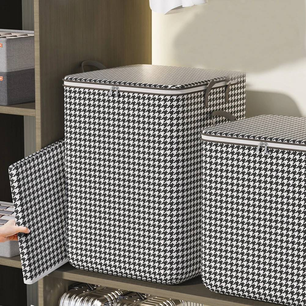 100/140/180L صندوق تخزين ملابس محمول سعة كبيرة قابلة للطي نافذة واضحة الغبار لآراميل الفراش/البطانيات/الوسائد