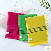 5Pcs Exfoliating Bath Pad Towels Set Korean Italy Asian Exfoliating Bath Washcloth Body Scrub Shower Soft Polyester Cotton 4