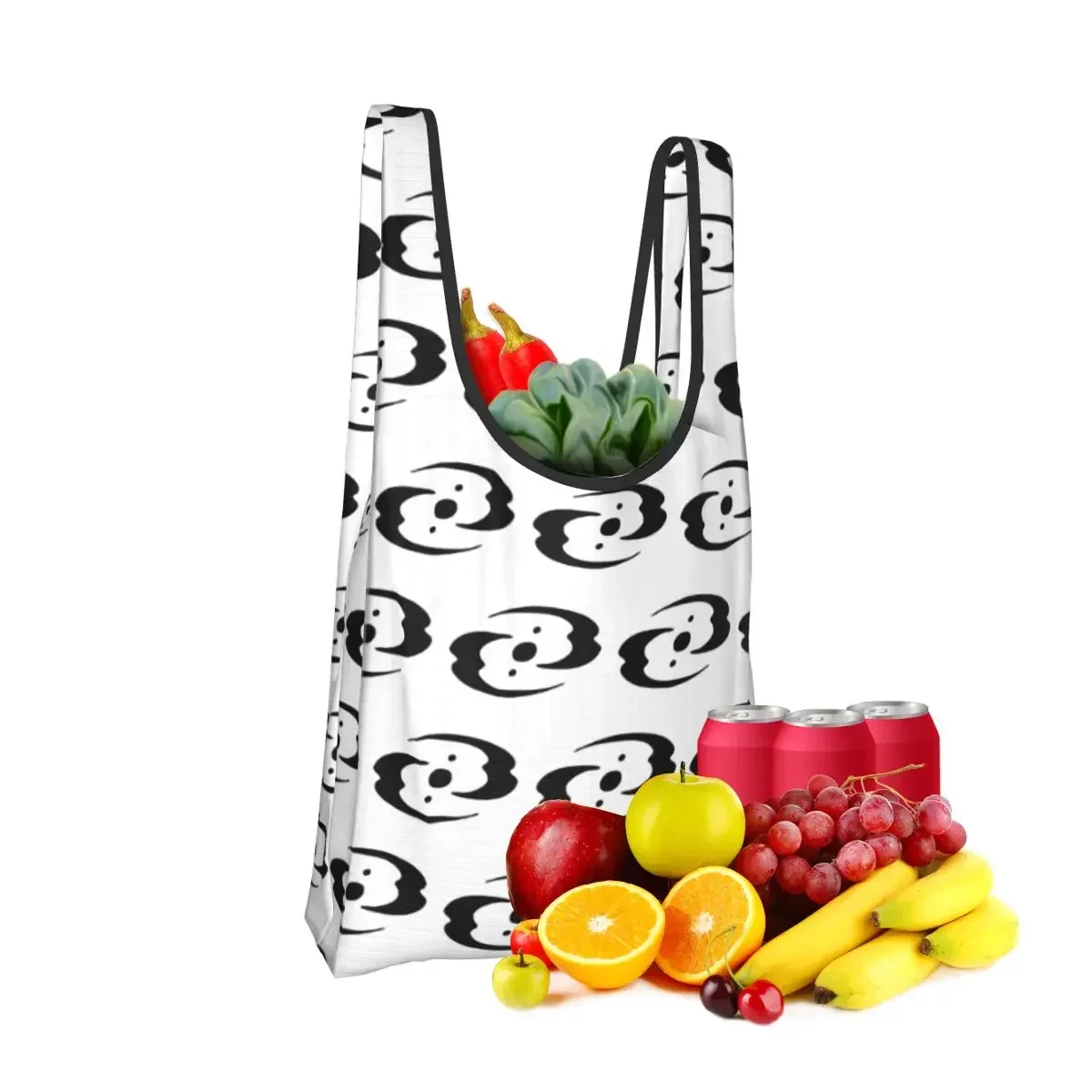 Bionicle Three Virtues Symbol Portable Tote Shopping Bags Reusable Shopper Bag Groceries Handbag Shoulder Bag