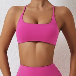 Women Cross Strap Sports Underwear Top Women Push Up Sport Bra Yoga Gym Crop Top Brassiere Fitness Top Sport Bra Breathable Bras