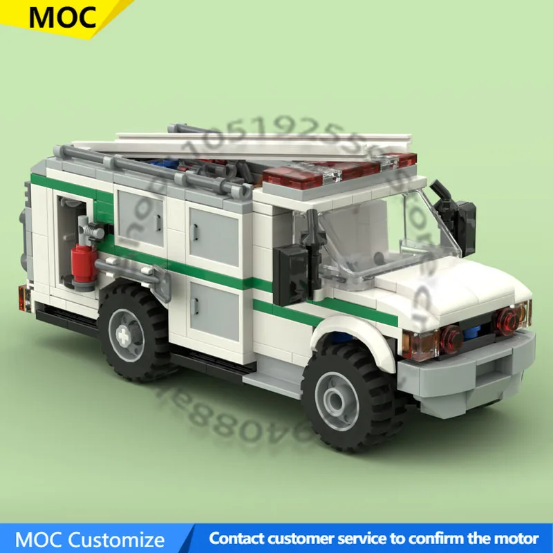 441 PCS Transport Car Forest Fire Service Medium Brush Truck - Type 6 MOC Customize Modular Building DIY Holiday Toy Gifts