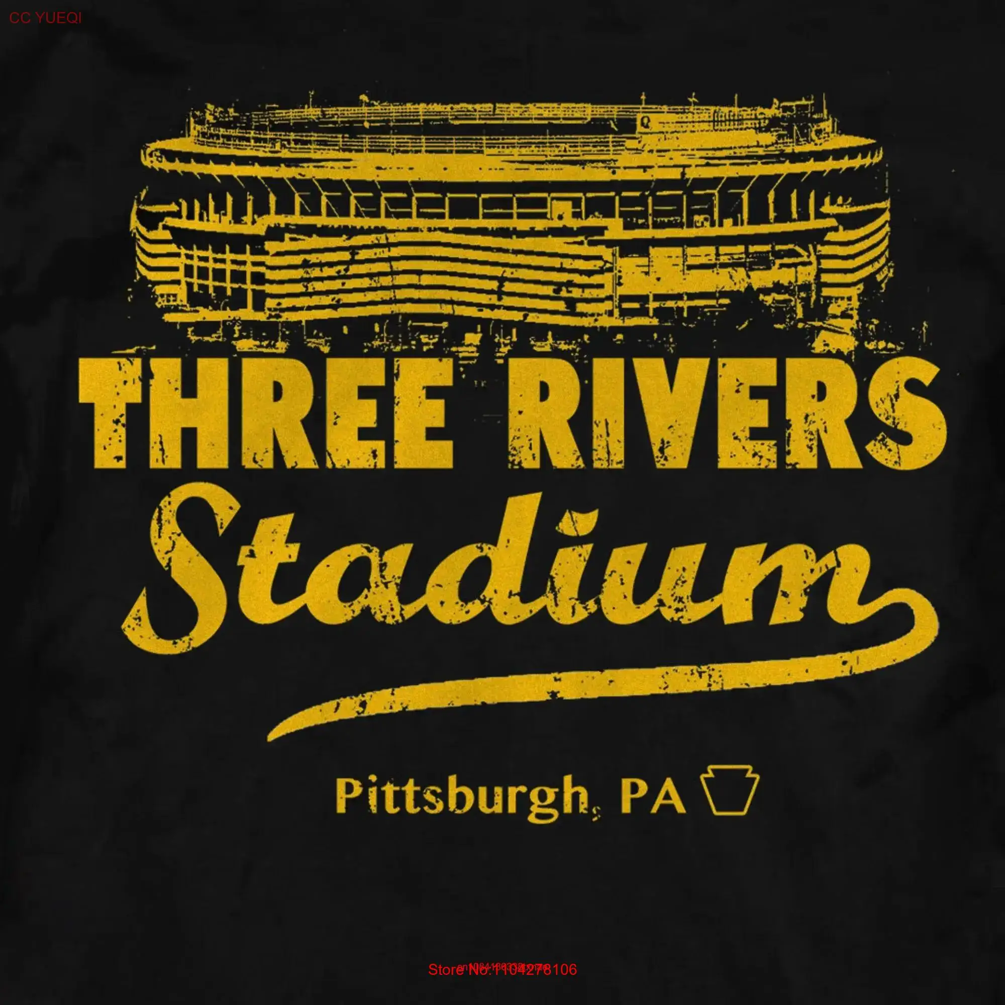 Pittsburgh Three Rivers Stadium retro T shirt Sizes S M L XL 2XL 3XL 4XL 5XL also in ladies fit long or short sleeves