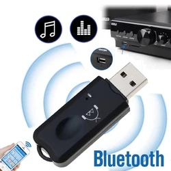 Mini USB Bluetooth-Compatible Stereo Music Receiver Wireless Audio Adapter Dongle Kit With Microphone For Speaker For Phone Car