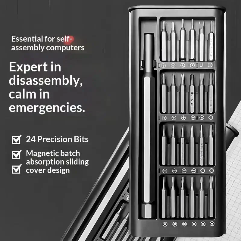 Repair Electronics: 25-in-1 Mini Screwdriver Set Flathead Crosshead Small Screwdrivers Electronics Precision Repair