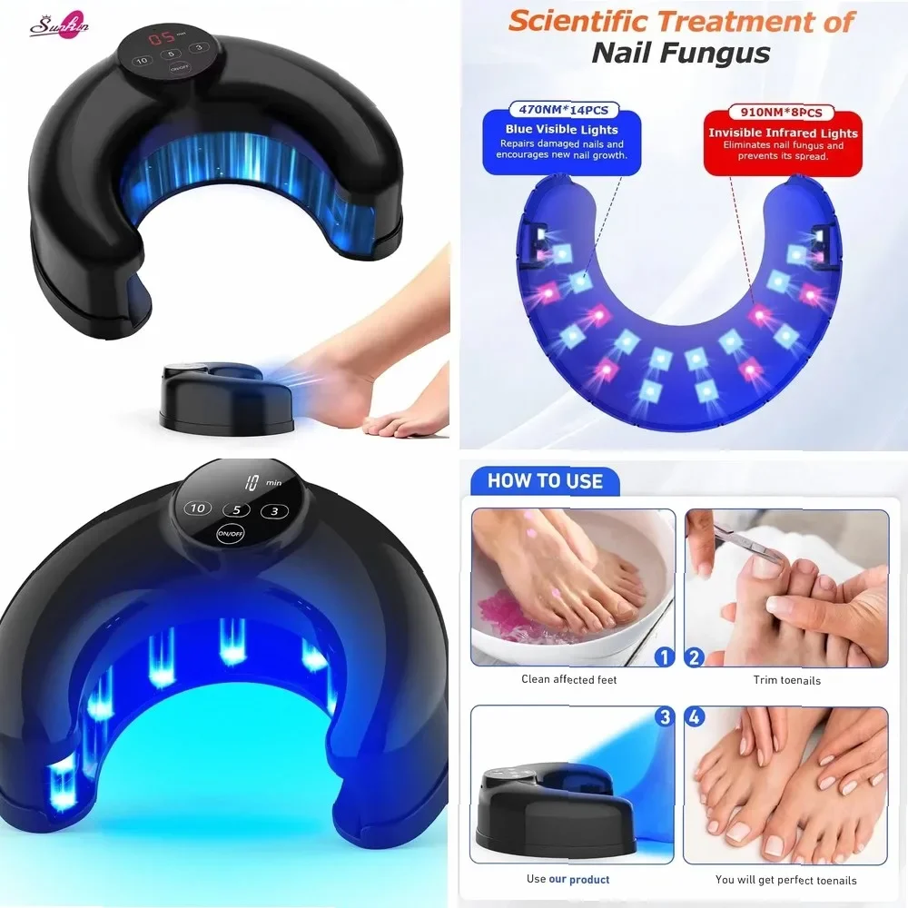 Smart UV Nail Dryer for Gel Polish, Fast Curing LED Lamp with U-Shape Design