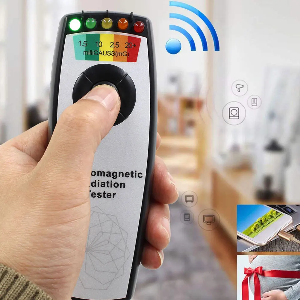 

Magnetic Field Radiation Tester EMF Meter Digital for Home Black Professional Electromagnetic Measuring Instrument