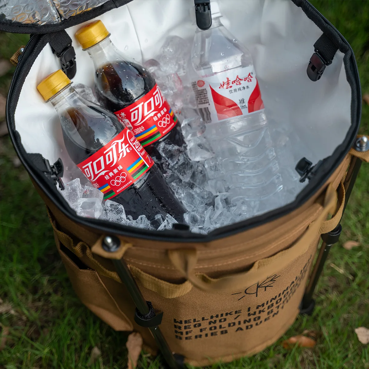 Foldable Insulated Cooler Bag Portable Outdoor Camping Ice Bucket Thermal Soft Cooler Box for Car Travel Picnic Food Beverage
