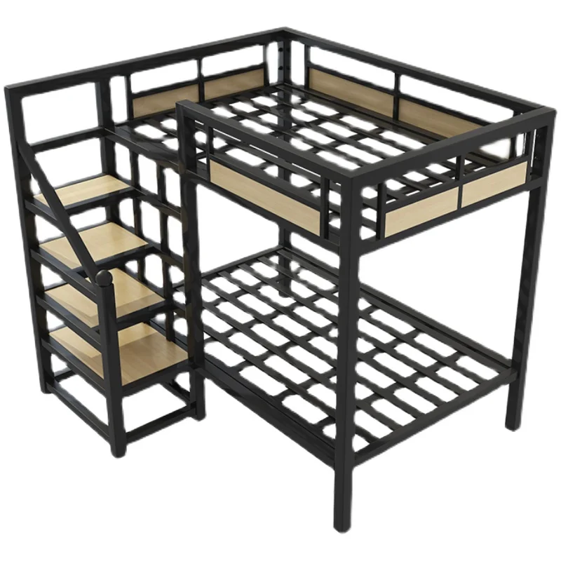 multifunctional wrought iron bed saves space bunk single apartment  dormitory bed and elevated bed.