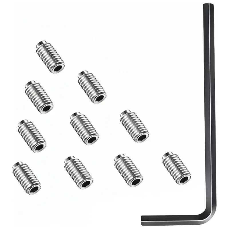 

MAKE-10Pcs Set Screw Kit Replacement For Moen 155023 Single Handle Kitchen Faucet, Include A Hex Wrench,Faucets Repair Kit