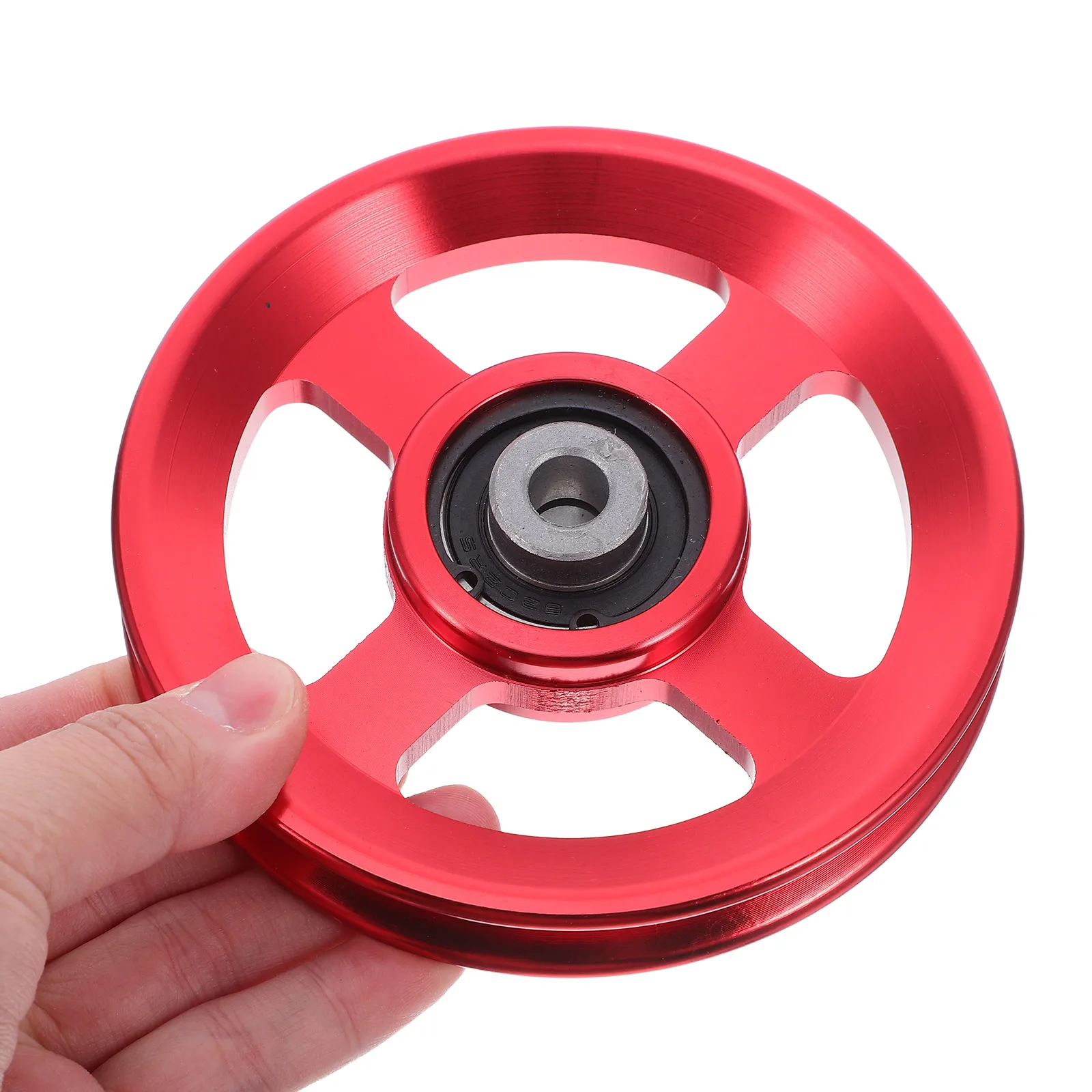 

Heavy Duty Aluminum Alloy Wheel 114Mm Cable Machine Equipment Replacement Part Smooth Bearing Universal