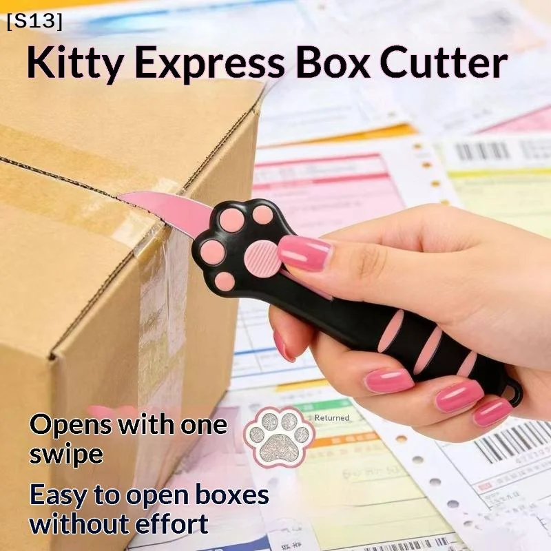 Cat Paw Sharp Box Cutters Mini Portable Cat Claw Utility Knife Creative Hand Account Decor Paper Cutting Tools Art Supplies[Q]Q@