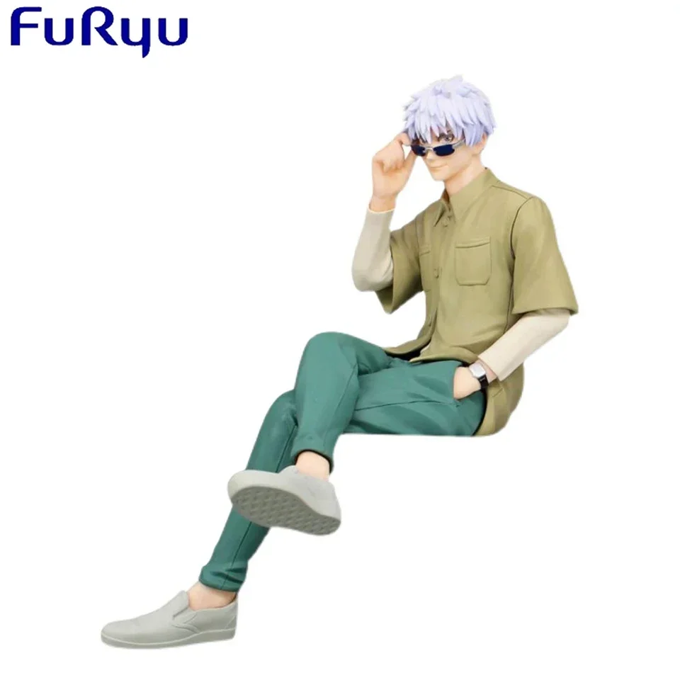 In stock 100% Original Genuine FuRyu Jujutsu Kaisen 10cm Gojo Satoru Noodle Stopper Figure For Boy Christmas Present