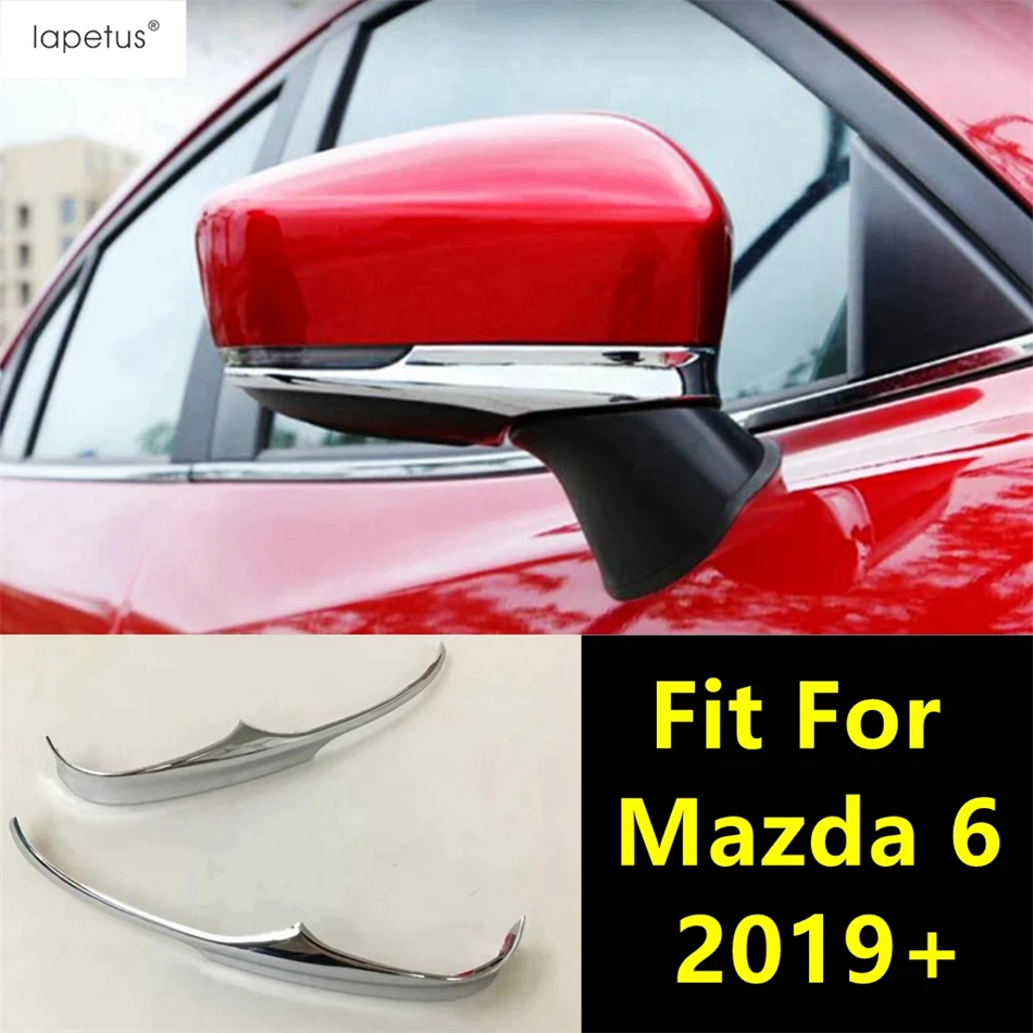 

Car Rearview Mirror Molding Strip Decoration Protection Cover Trim For Mazda 6 2019 - 2024 ABS Chrome Accessories Exterior Kit