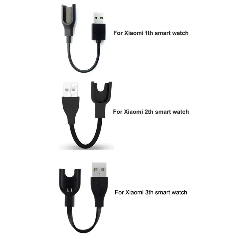 Lots 10pcs 15CM USB Charging Cable Charger Cord Adapter for Xiaomi Mi Band 1/2/3 Smart Watch