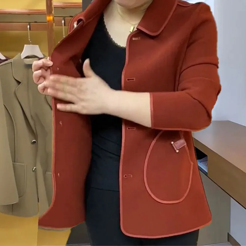 

Коричневый плащ женский с надписью цвета плюшевые завязки на талии текстурированные премиальные деловые драпировки размеры