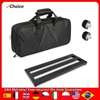 Tablero de Pedal de efectos de guitarra de tamaño mediano, placa de efectos de aleación de aluminio, 19,7x7,5 pulgadas con bolsa de transporte