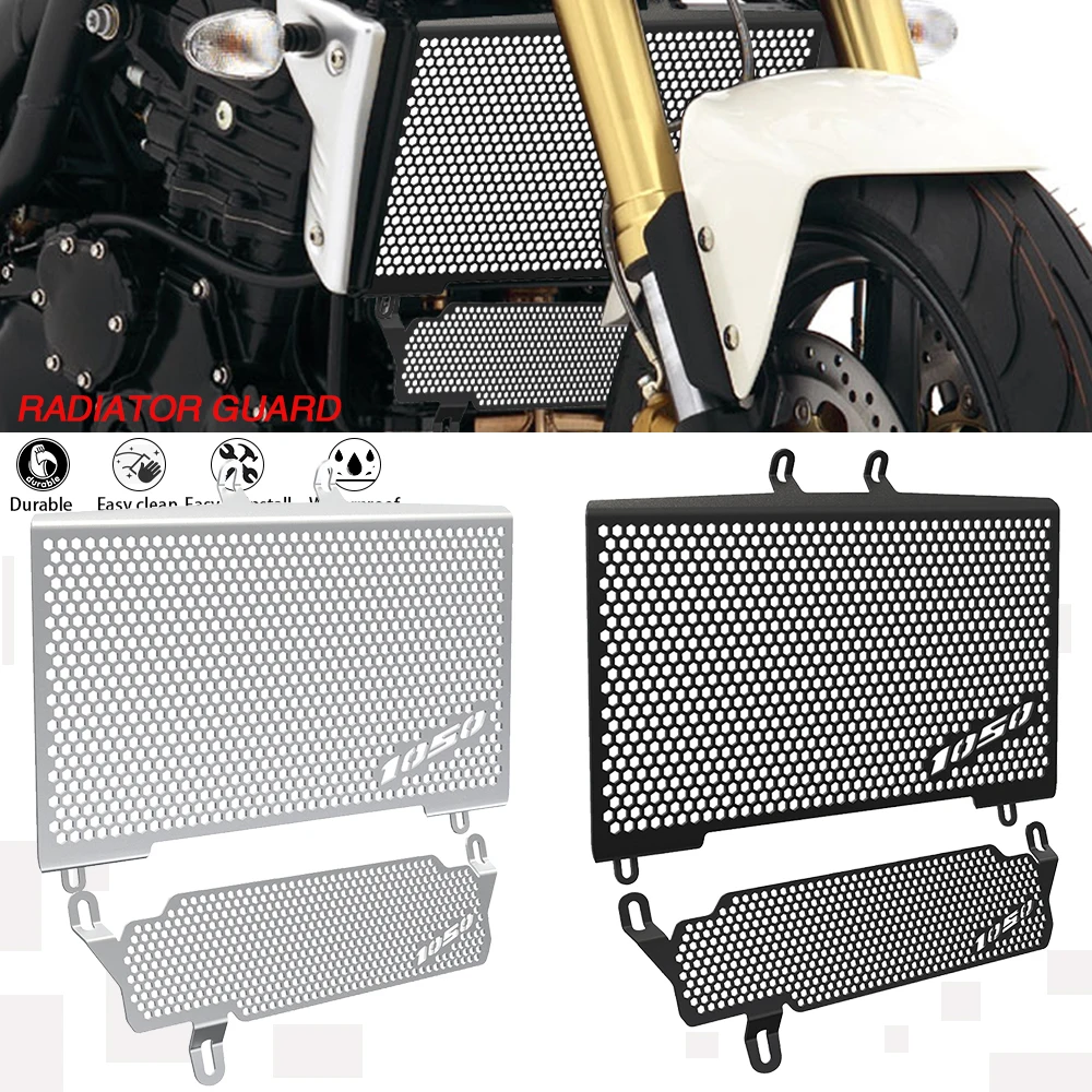 

Motorcycle Accessories Radiator Grille Guard Cover For Speed Triple 1050 2005 2006 2007 2008 2009 2010 Oil Cooler Protection