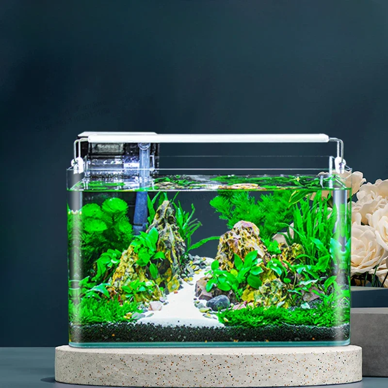 Ecology Loop Fish Tank Living Room Nordic Aquatic Pet Supplies Corporation Fish Tank Light Filtration Aquarium Pour Aquarium