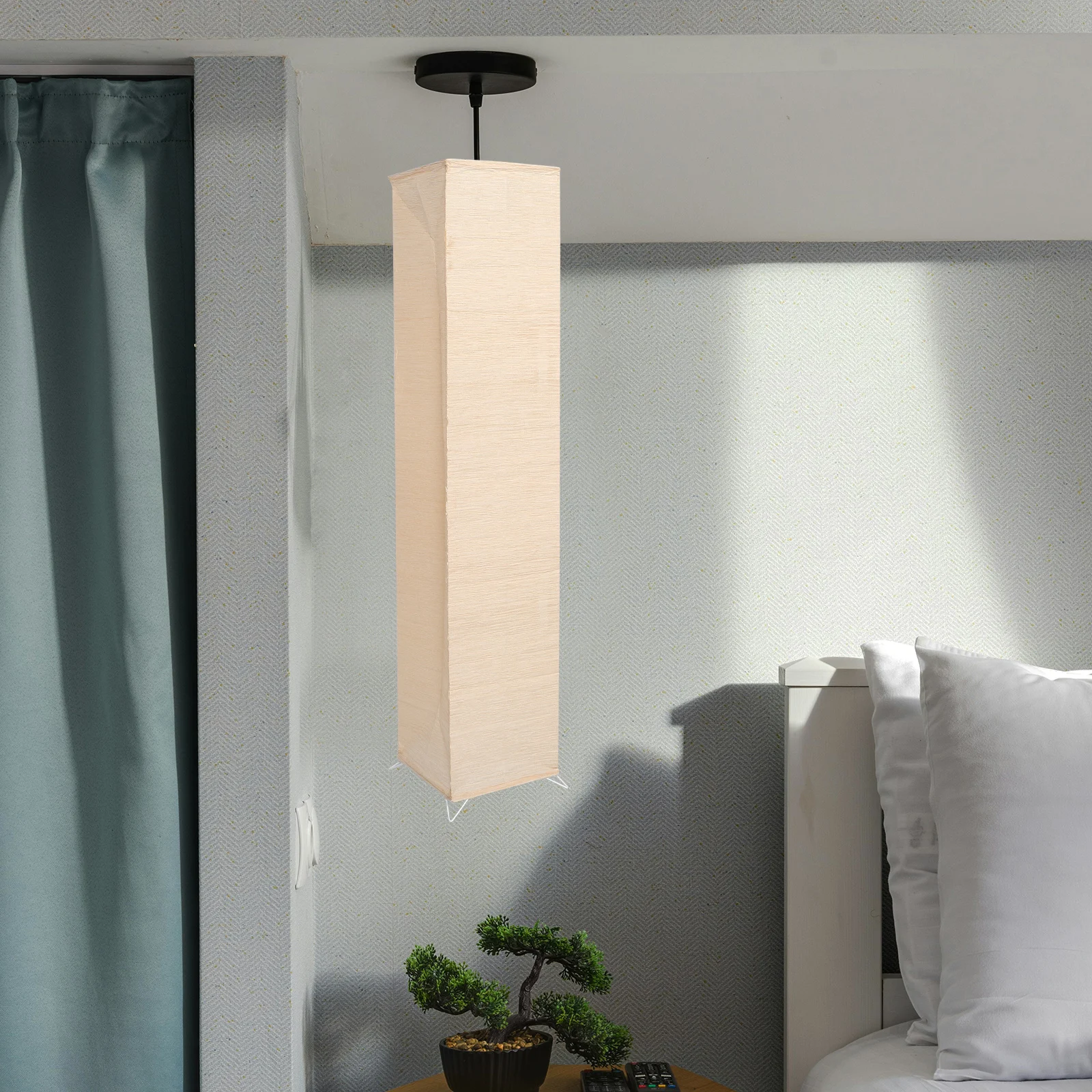 

Japanese Foldable Paper Floor Lamp Shade Replacement Soft Light for Bedroom Living Room Modern Minimalist Floor Lamp Cover