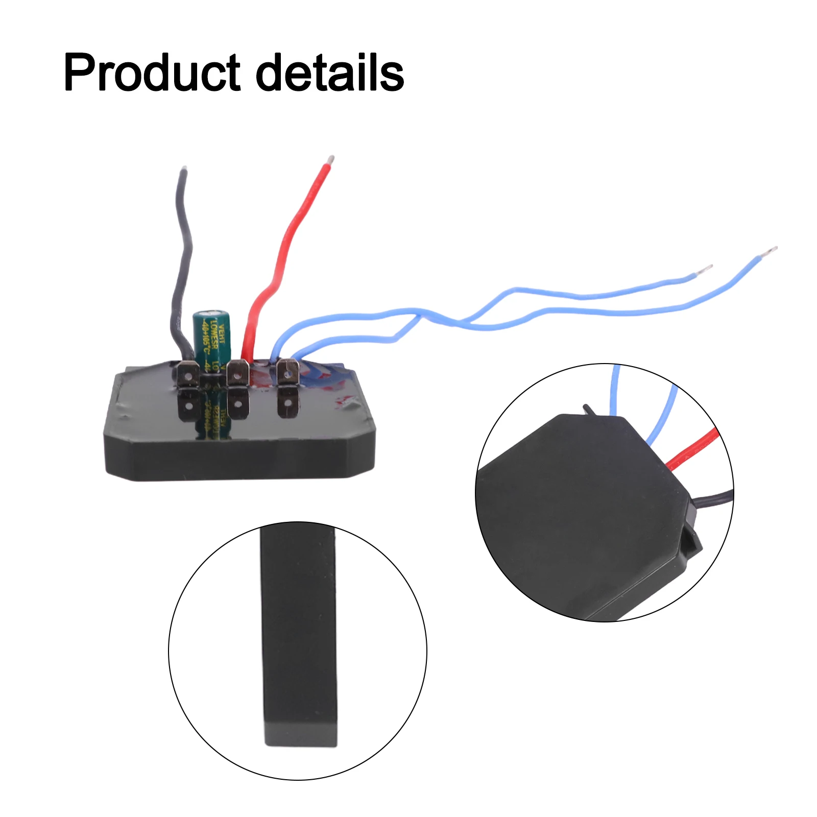 Parti per tosaerba senza spazzole Parte utensile 18 Scheda di controllo 24V 2.44*2.05*0.28 pollici Tagliasiepi Scheda di controllo nera Installazione semplice