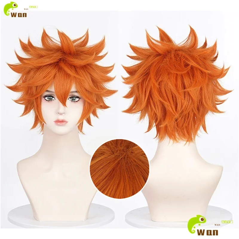 

ES Trickstar Akehoshi Subaru/Hinata Shoyo Cosplay Wig 30cm Orange Short Wigs Men Cosplay Anime Wig Heat Resistant Synthetic Hair