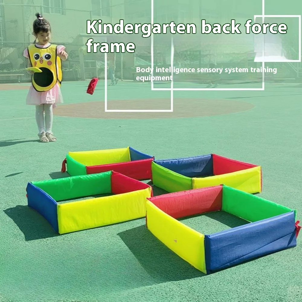 Children Fun Outdoor Games Jump Frame Drill Holes Toys Sensory Integration Training Kindergarten Kid Sports Props Multiple Plays
