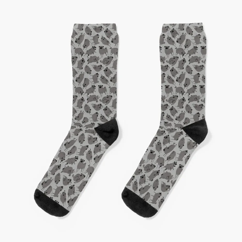 

Pug Poses Pattern 2 Socks warm winter Stockings essential man Socks For Men Women's