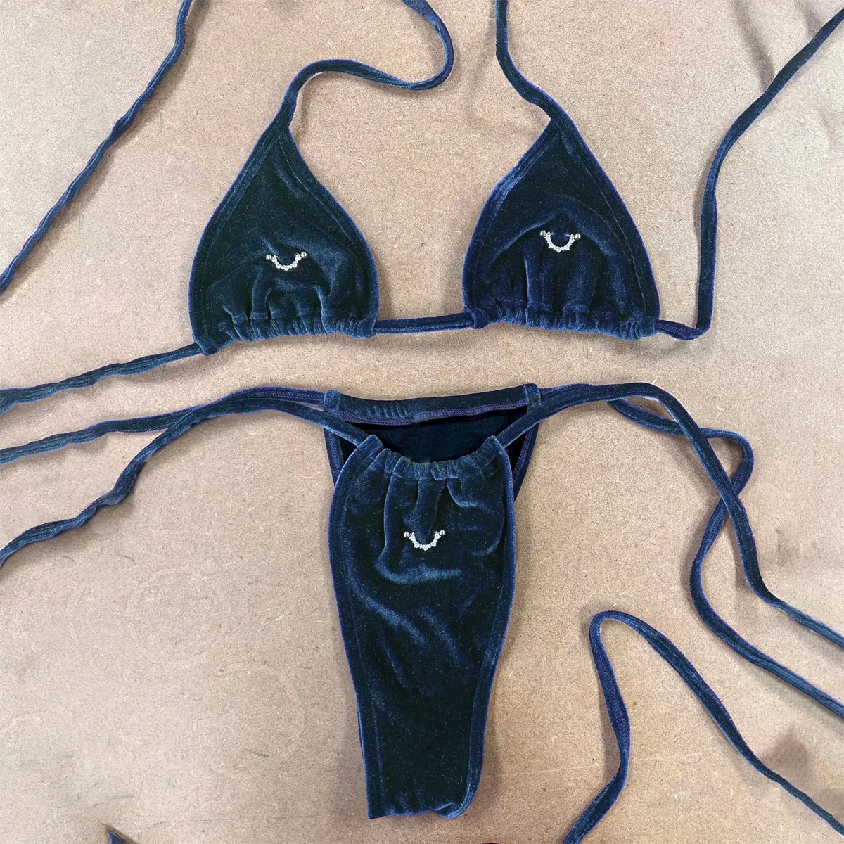 Micro Bikinis 2026 Sexy Women Swimsuit Push Up Swimwear Solid Bikini Edgy Biquini Diamond Bathing Suit Hollow Beachwear Female