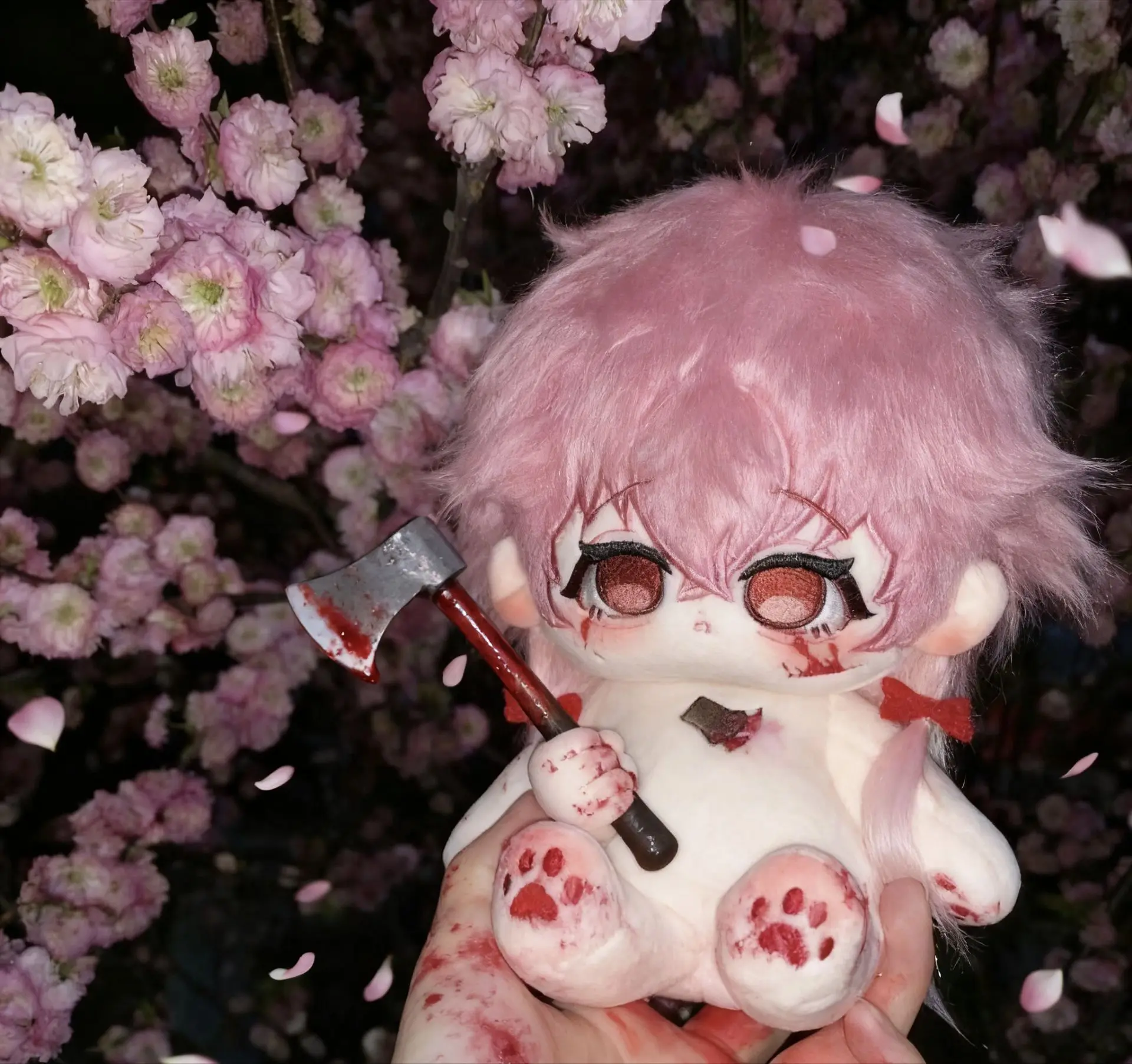 Pluszowa lalka cosplay Anime Gasai Yuno, urocza dziewczynka z różowymi włosami, wypchana zabawka, szkieletowy korpus, strój do przebierania dla fanów i kolekcjonerów.