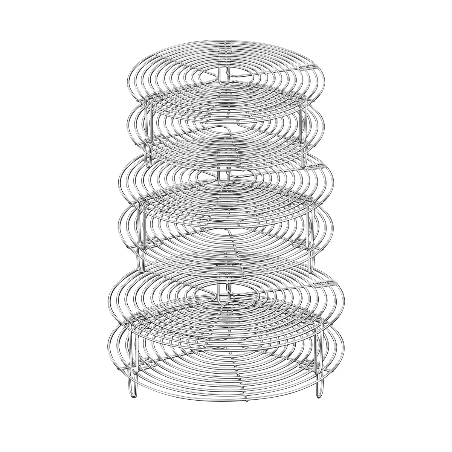 

LFGB Certification Pure 304 Stainless Steel Kitchen Steaming Rack Ultra Durable Table Pot Holder Steaming Tool for Breakfast