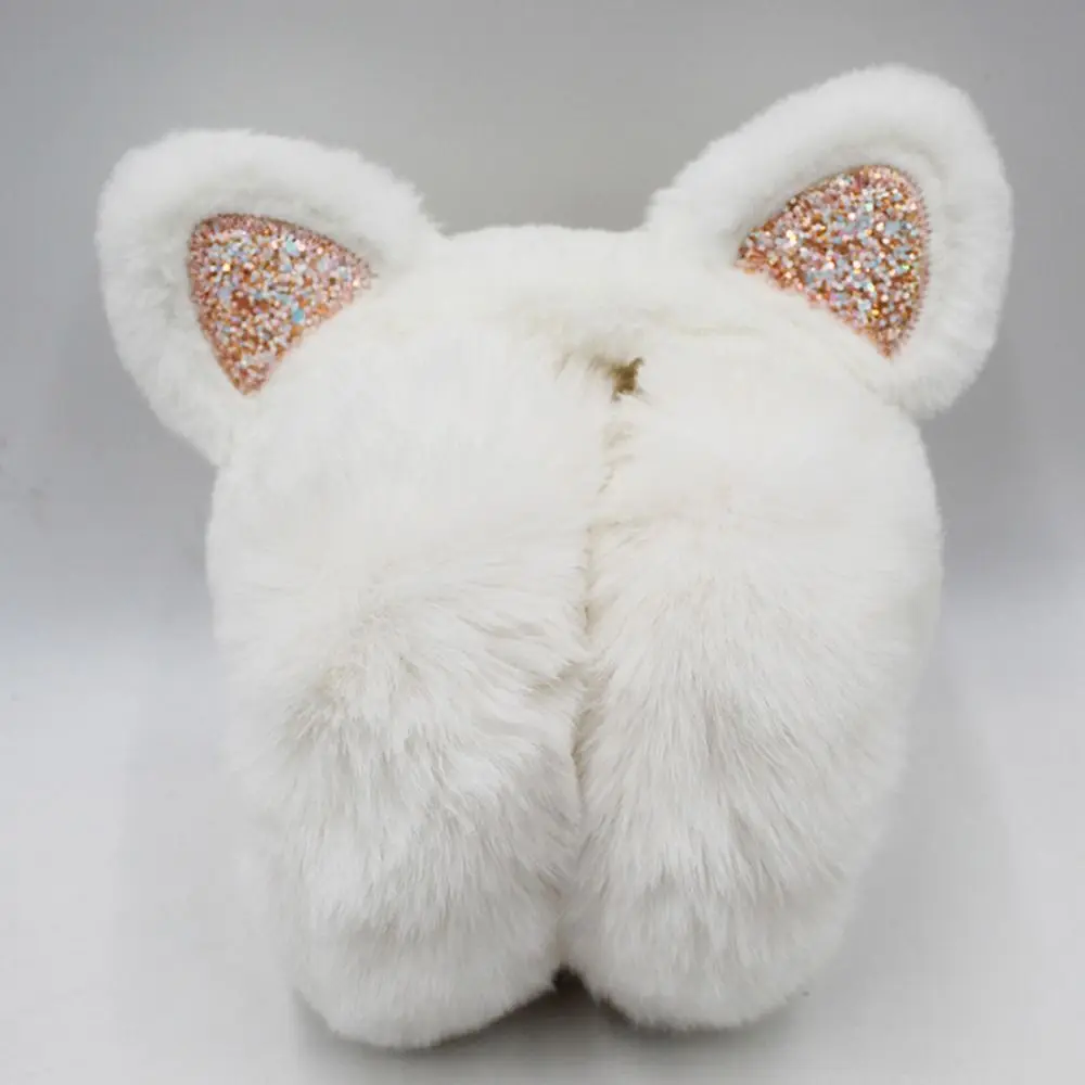 Sweet Faux Fur Cat Ear Earmuffs Foldable Fluffy Foldable Thermal Earmuffs Thermal Lining Ear Muffs Winter Outdoor