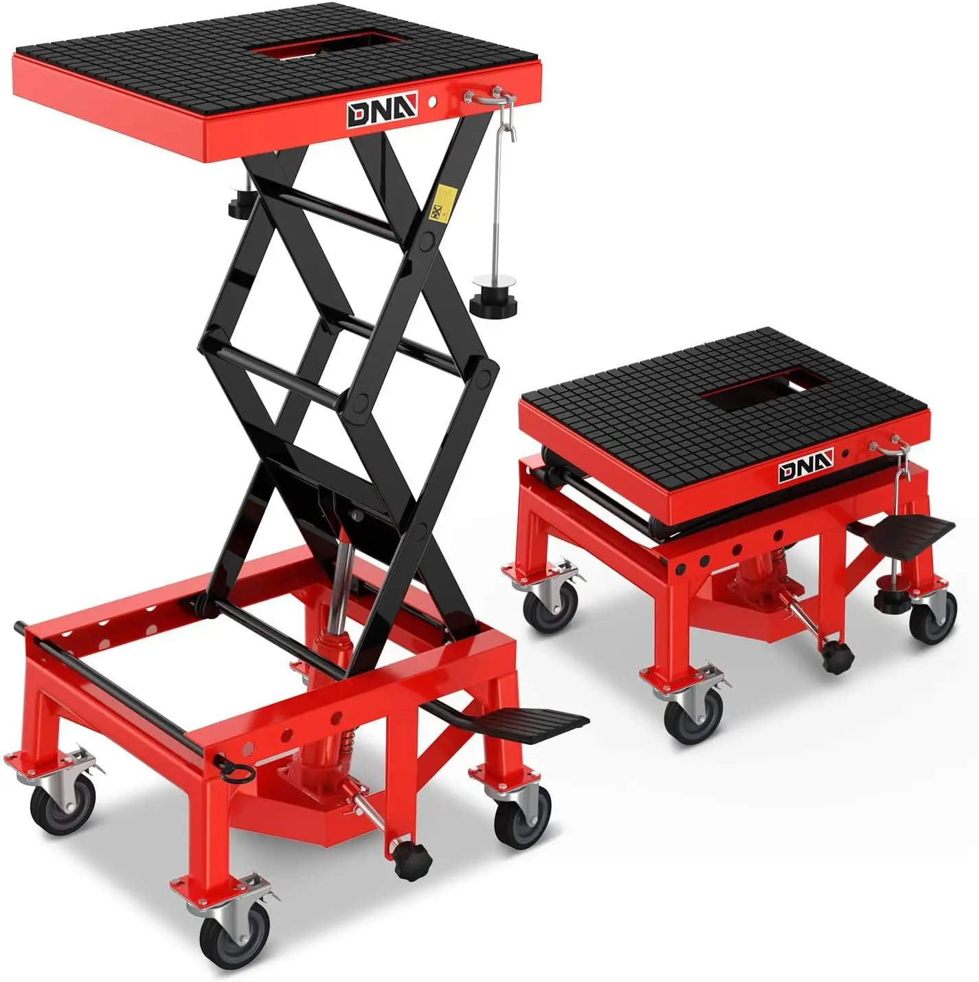 

Hydraulic Motorcycle Lift Table, 300lbs Motorcycle Scissor Jack Lift, Heavy Duty Ultra-Stable Motorcycle Bike Lifts Hoist for Mo