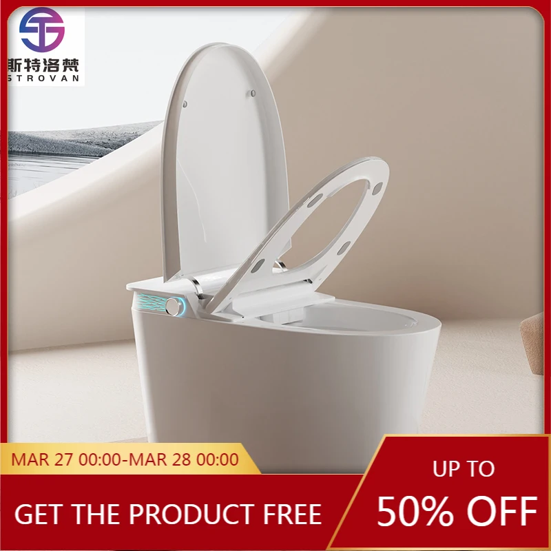 

HKZX High End Floor Mounted Smart Toilet with Remote Control Seat Heating Electric Sensor Automatic Toilet Bowl Intelligent Toil