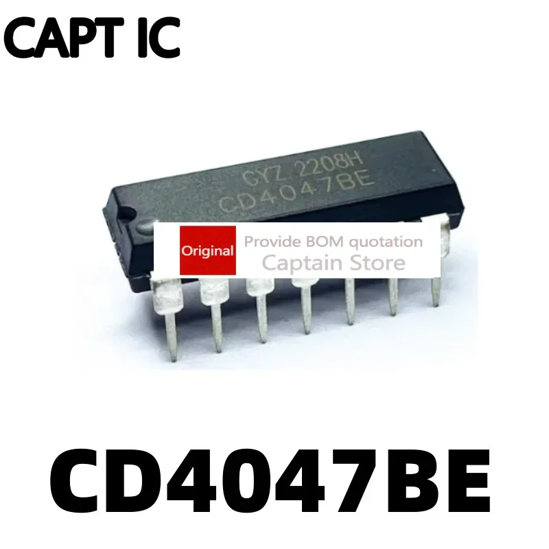 1 PCS CD4047 CD4047BE Logic-Multifrequência Oscilador DIP14