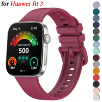 Silicone Strap For Huawei watch Fit 3 Smart Watch Bracelet Replacement Sport Watchband for huawei fit3 Wrist Band Accessories