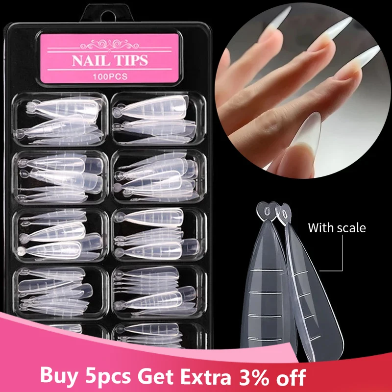 Nail False Tips Mould Quick Building Mold Tips Nail Dual Forms Finger Extension Nail Art UV Building UV Gel Tools