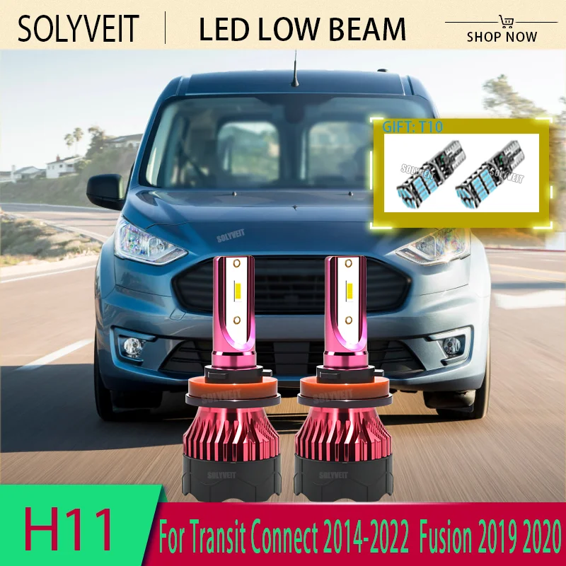 

15000LM Brilliance H11/H9/H8 LED Low/Dipped Beam Beam Bulb IP67 Waterproof For Transit Connect 2014-2022 Fusion 2019 2020