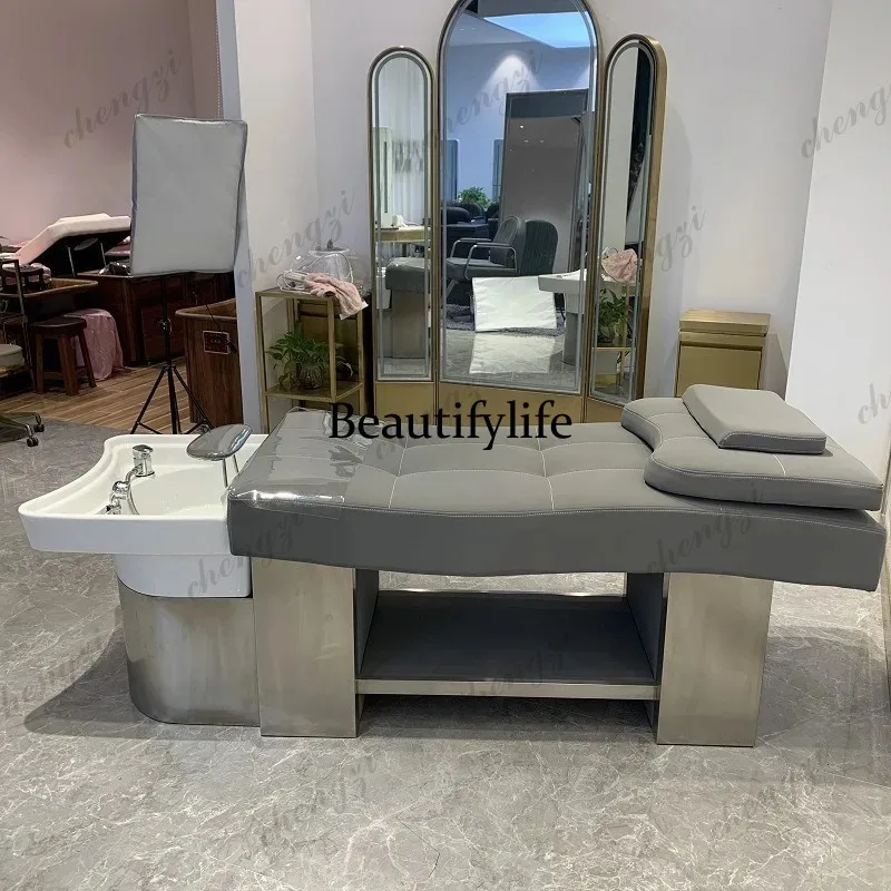 

PP Comfort Simplicity Shampoo Chairs Head Spa Bed Thai Special Use Lie Flat Shampoo Chairs Special Use Hair